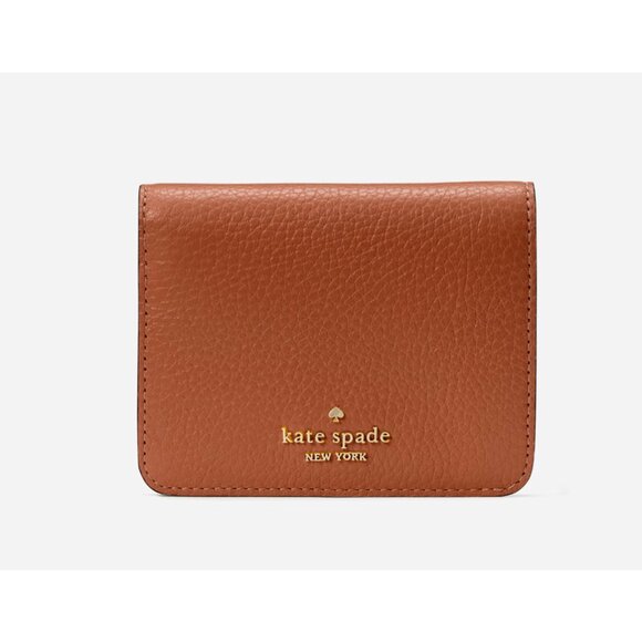 New Kate Spade Lena Small Bifold Wallet Warm Gingerbread - Picture 1 of 3